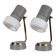 Mid-century vintage bedside lamps, opal glass and brass table lamps.