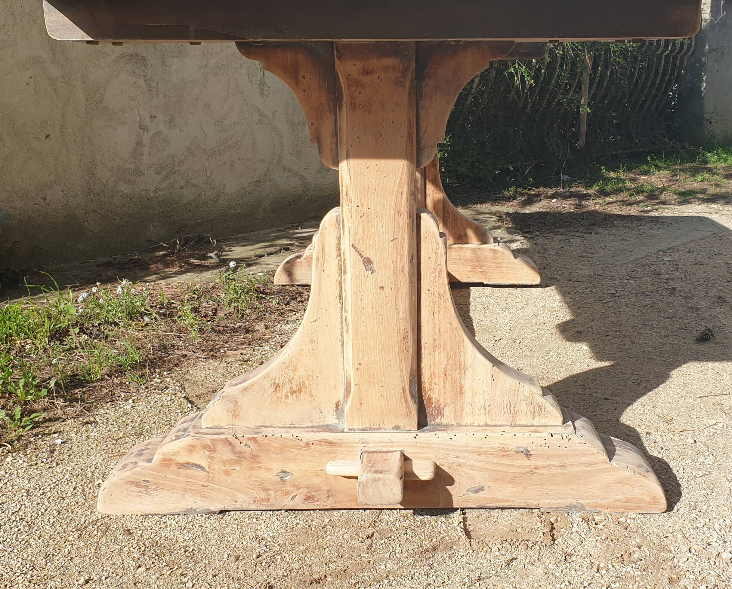 Solid wood farmhouse table, 220 cm