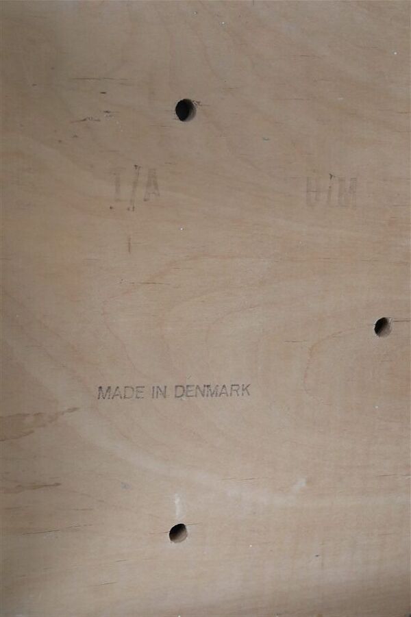 Chaise en teck des années 60 rembourrée / design danois moderne / feutre de laine