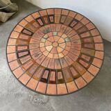 Capron “herbarium” coffee table with metal base