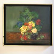 Framed antique oil painting