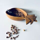 Vintage wooden pineapple cut