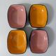 4 vintage ceramic bowls with free-form design