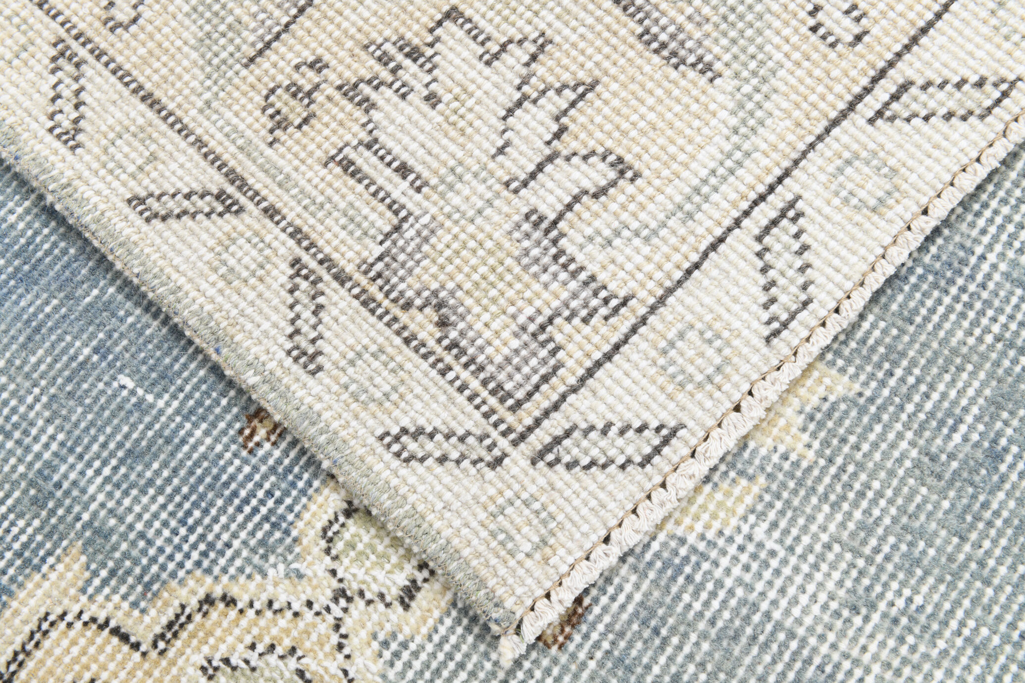 Classic soft blue carpets 216x117cm