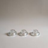 Set of 3 glass candle holders