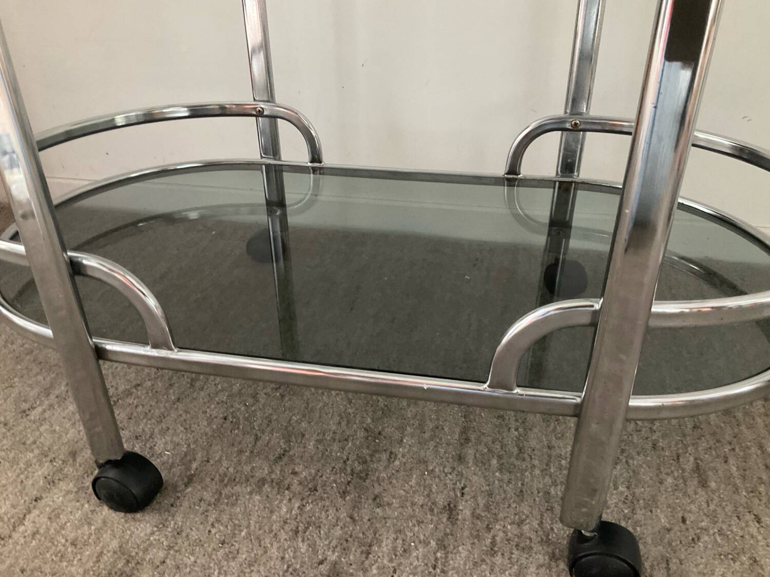 70s bar trolley on wheels