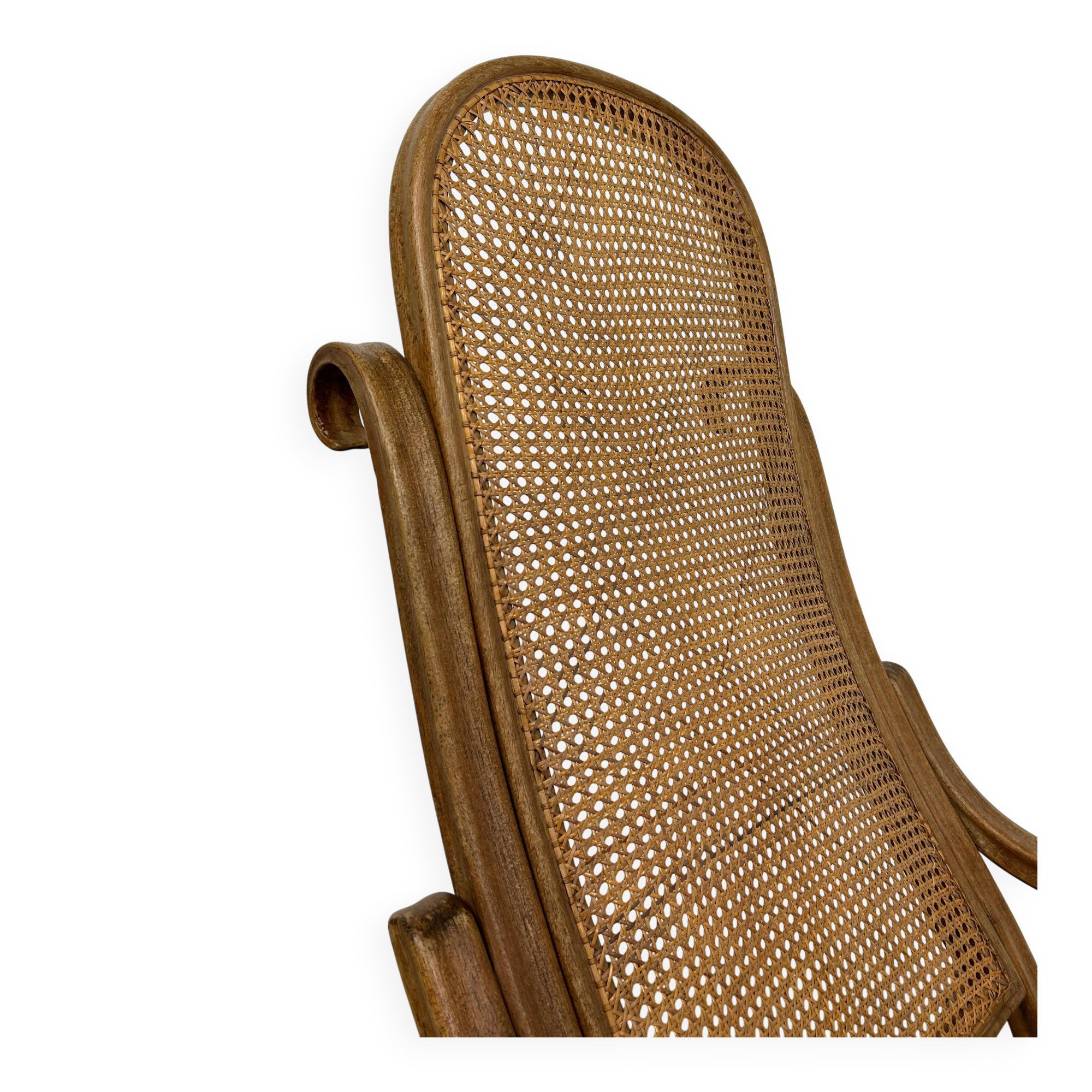Fauteuil facile n°1 avec siège en rotin par Thonet