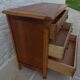 Commode 3 tiroirs en bois massif naturel et poigné noir -Totalement restaur