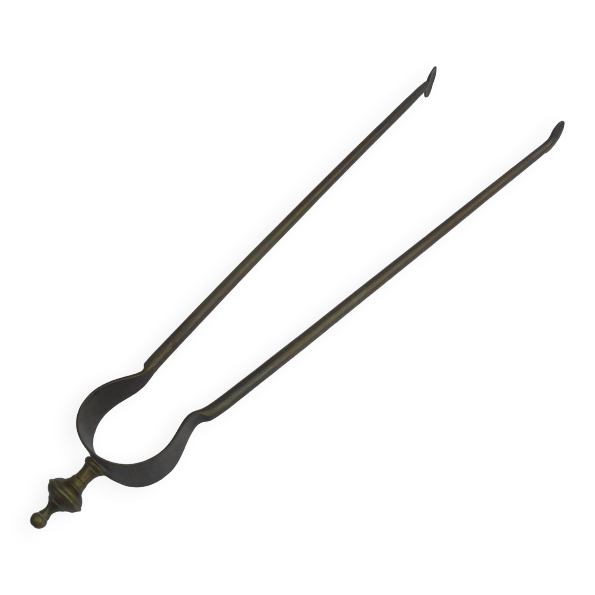 Old brass log clamp for fireplace