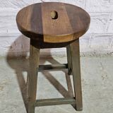 Burmese teak workshop stool