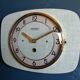 Vintage formica clock silent rectangular wall clock "Manufrance green"