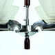 Art deco ceiling light in chrome, Czechoslovakia circa 1940s