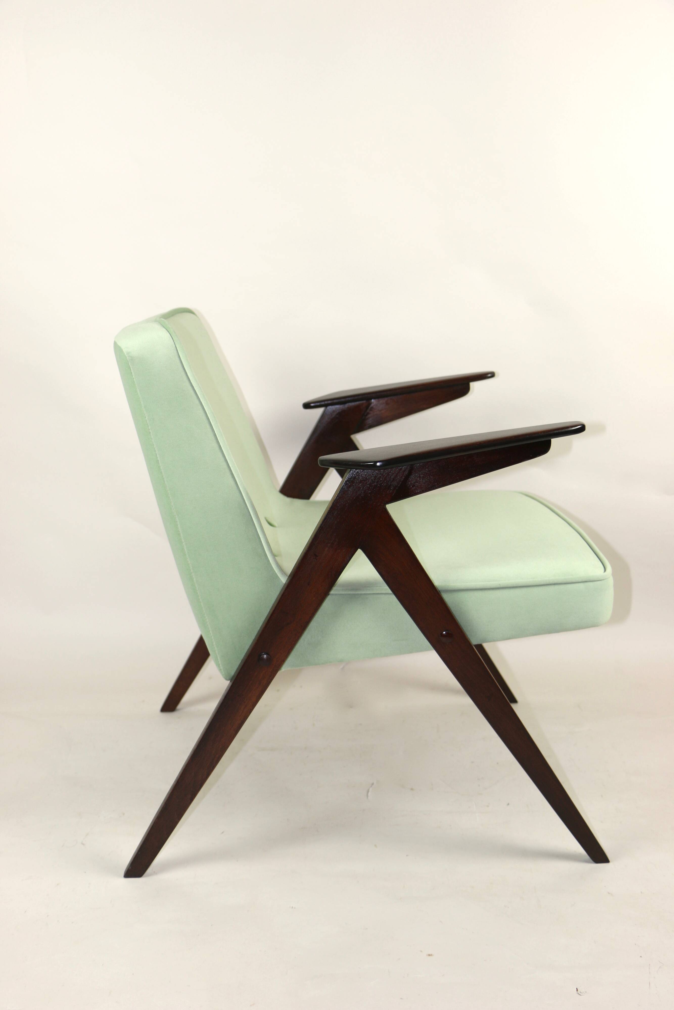 Light Green Bunny Armchair by Józef Chierowski, 1970s