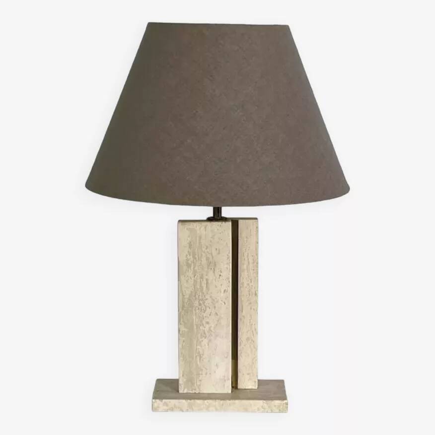 Lampe vintage en marbre et en laiton