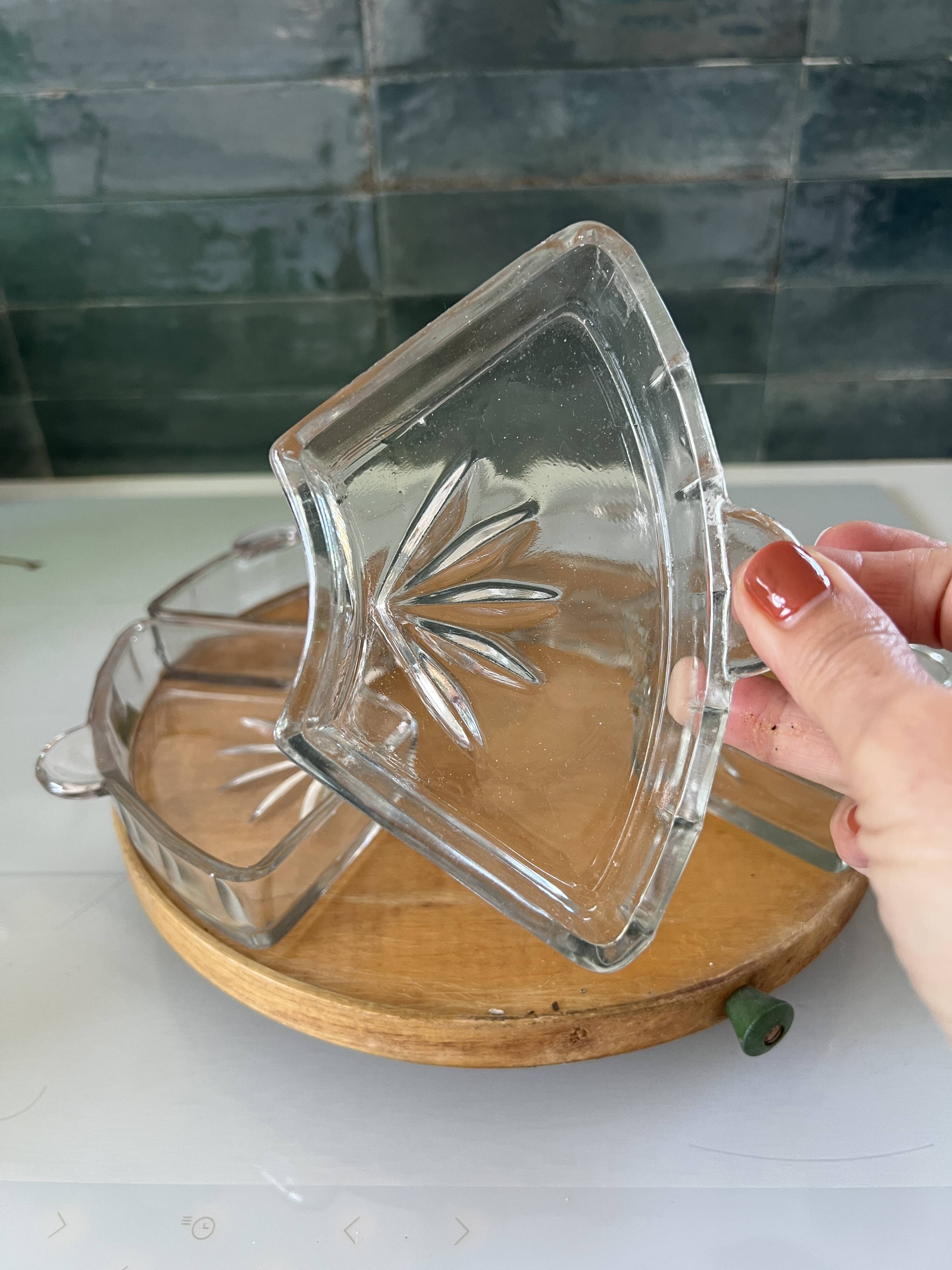 Rotating platter with small dishes