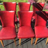 Six chairs feet spindles 1950