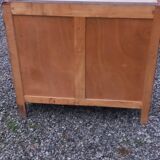 Commode en chêne pieds compas 4 tiroirs, 1950