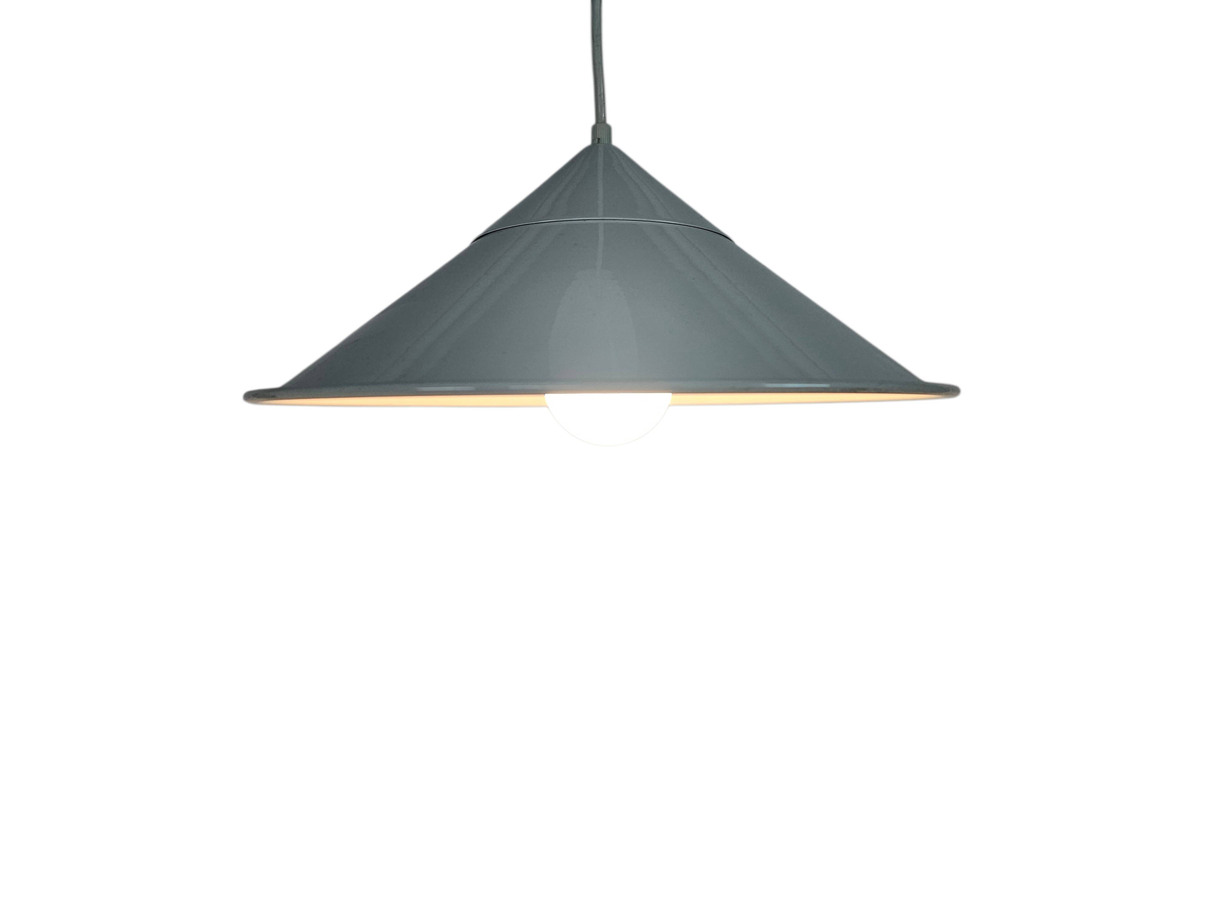 Vintage - Post Modern - UFO pendant lamp - Louis Poulsen style - enamel - 8