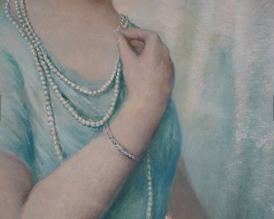 Important Tableau Portrait of Notable (Dijon) Vital Keuller (1866-1945)