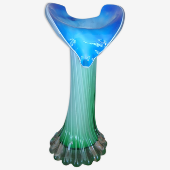 Vase soliflore vert-bleu