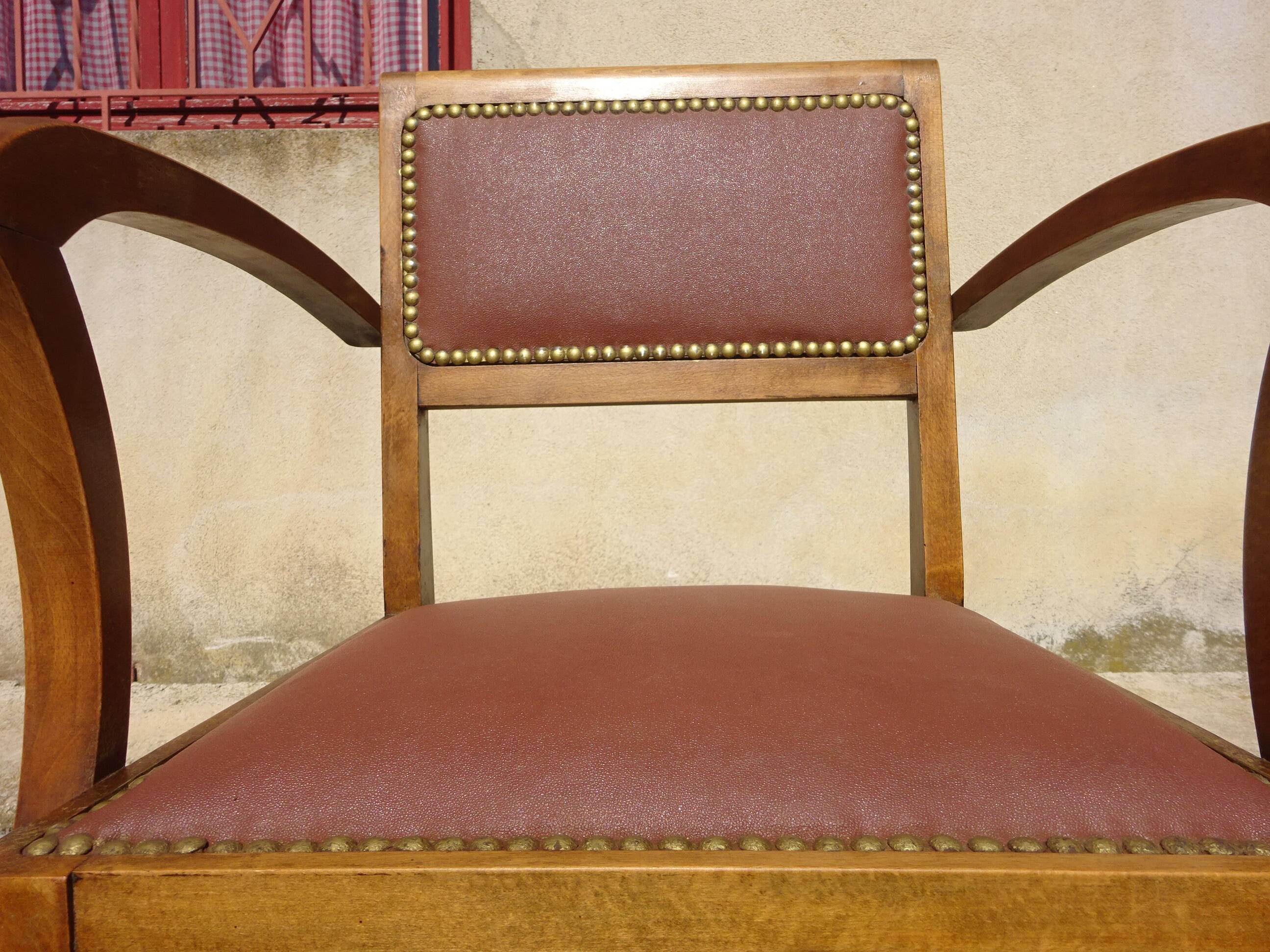 Sièges art déco assortis: 1 fauteuil bridge et 2 chaises