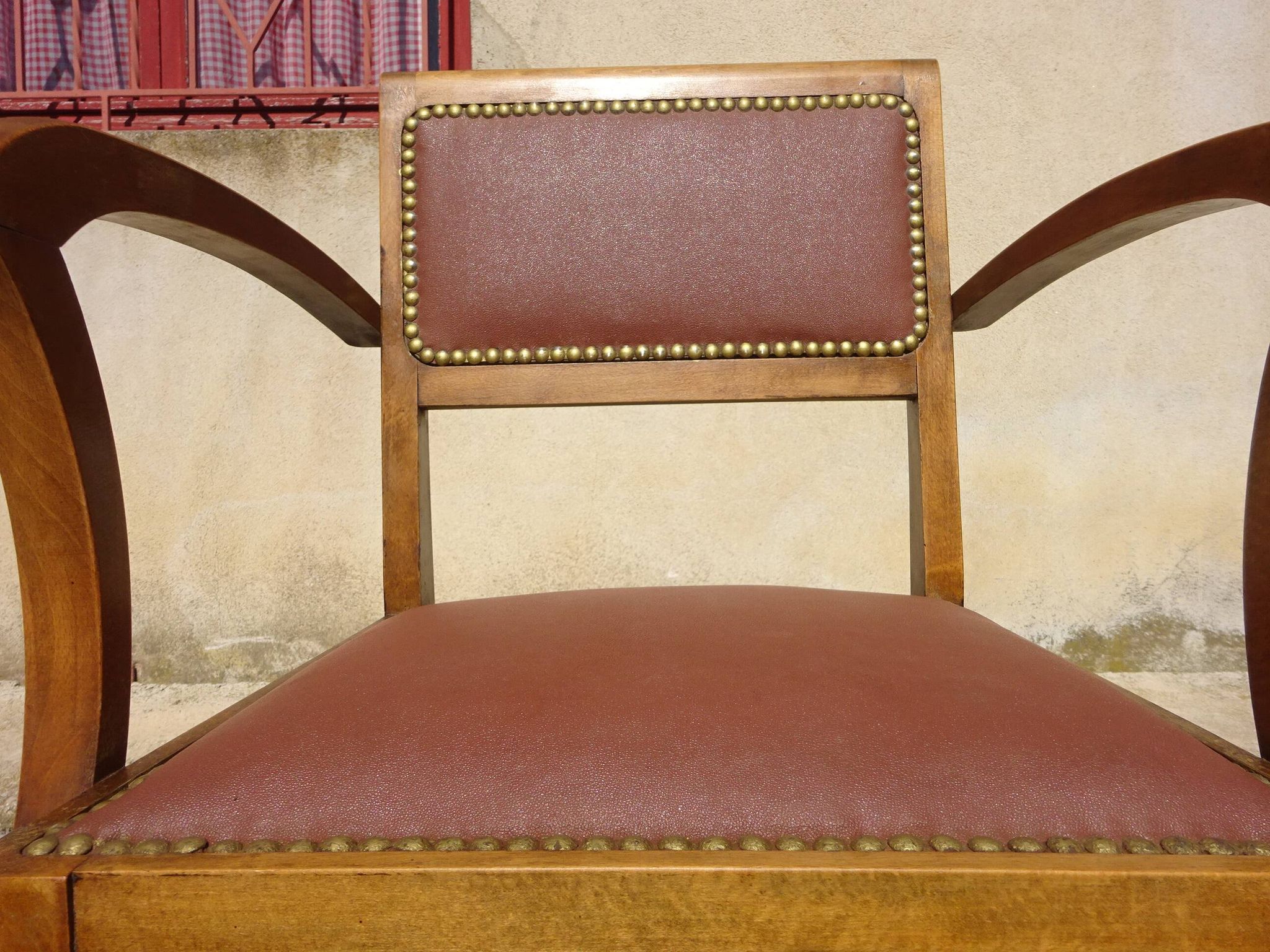 Matching Art Deco seats: 1 bridge armchair and 2 chairs.