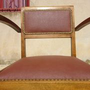 Matching Art Deco seats: 1 bridge armchair and 2 chairs.