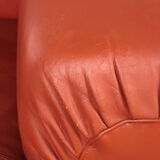 Bold Italian Lounge chair set made of leather, 1970