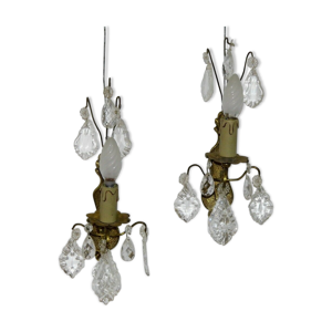 Paire d'appliques bronze
