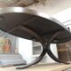Oval ceramic coffee table 60 70 vintage Jaffeux