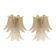 Transparent “Felci” Murano Glass Wall Sconces - A Pair