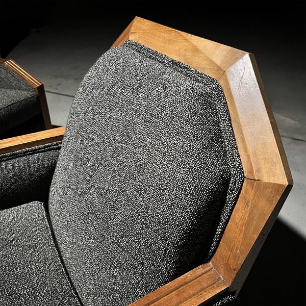 Ensemble de 2 fauteuils club Art Déco, France, années 1930