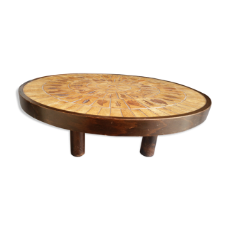 Model coffee table signed scrubland Roger Capron