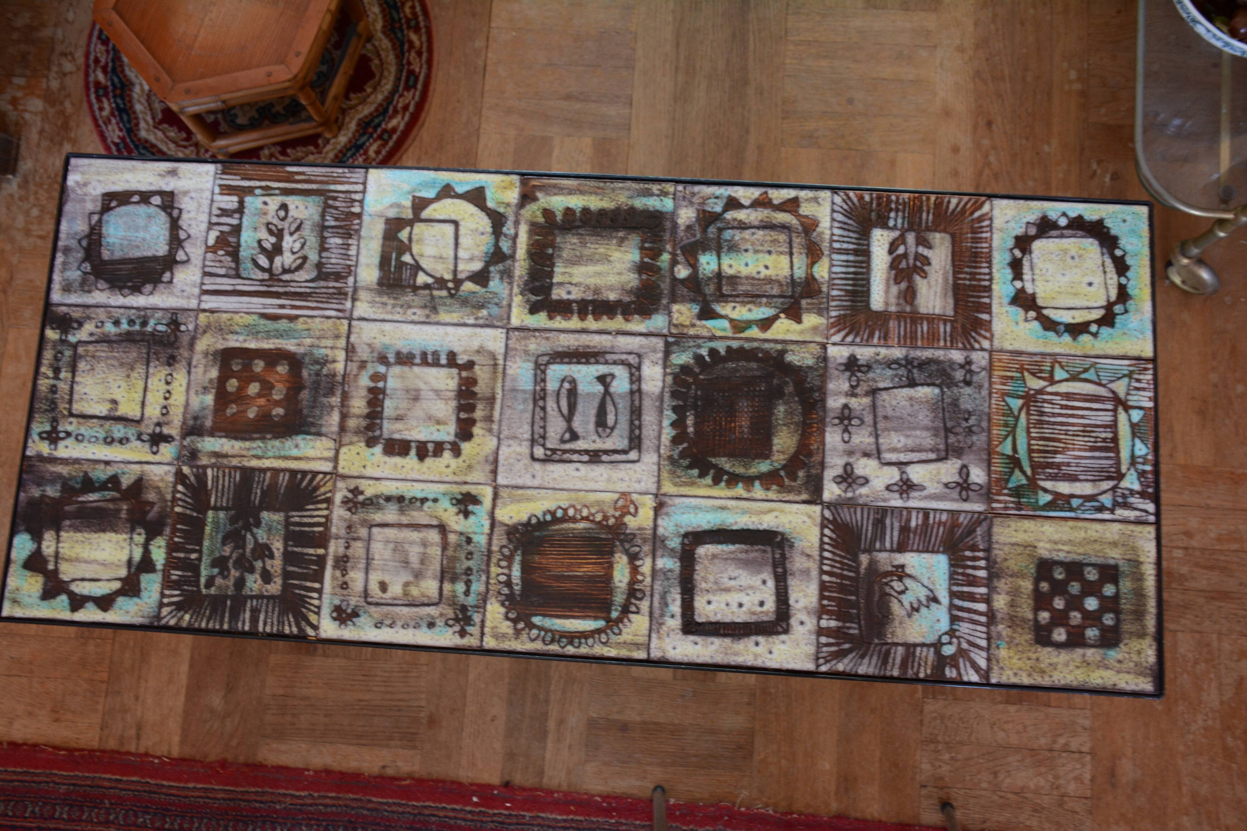 table basse carreaux de céramique des frères cloutier