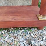 Console in old Empire style with a wooden frame and marble top.