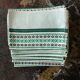Set of 7 napkins in cotton / linen vintage light green color