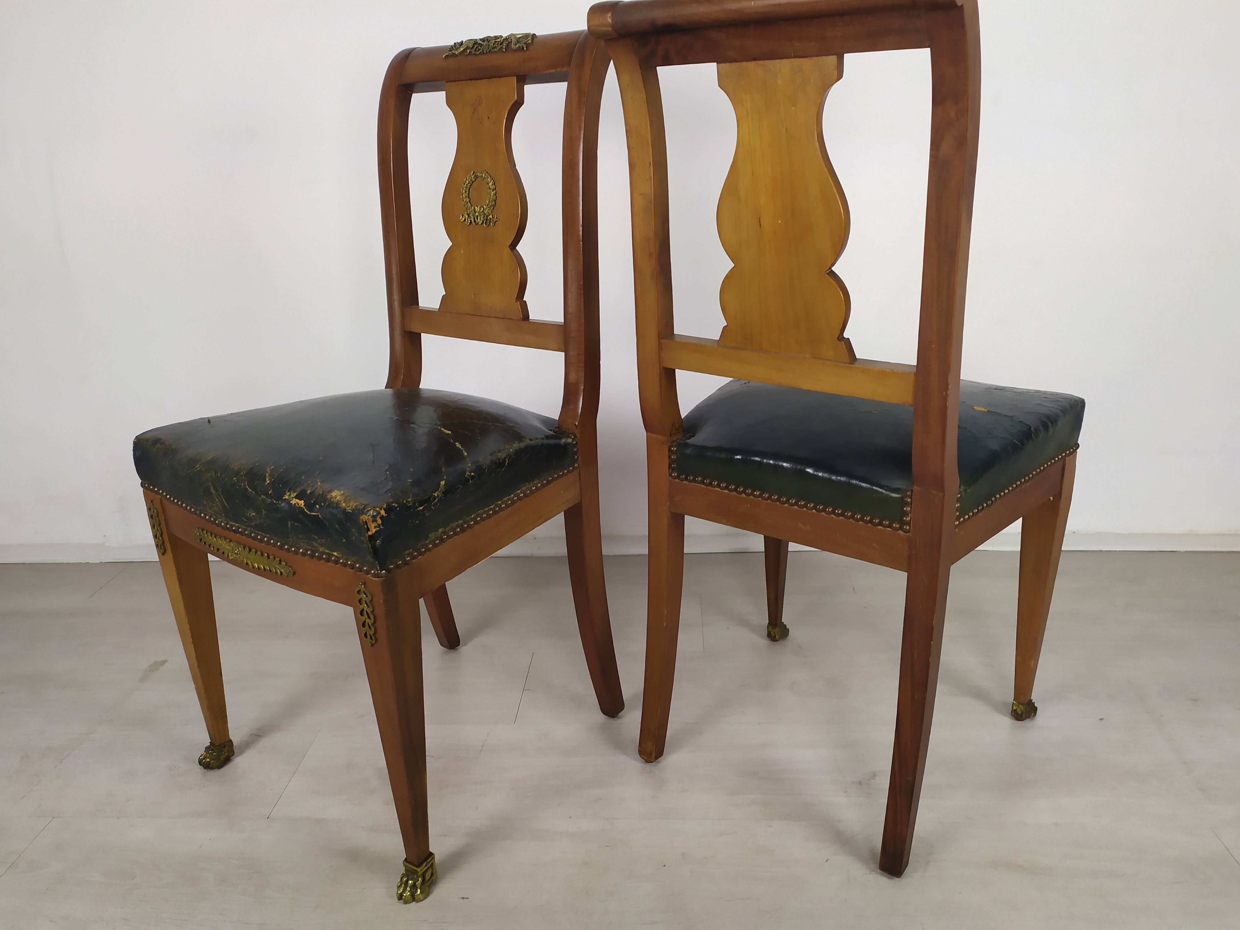 Empire-style desk and chairs