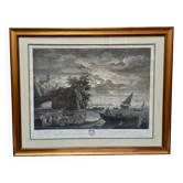 Engraving by Joseph Vernet (1714-1789), published by Jacques Duret, Fishing by Lantern Light