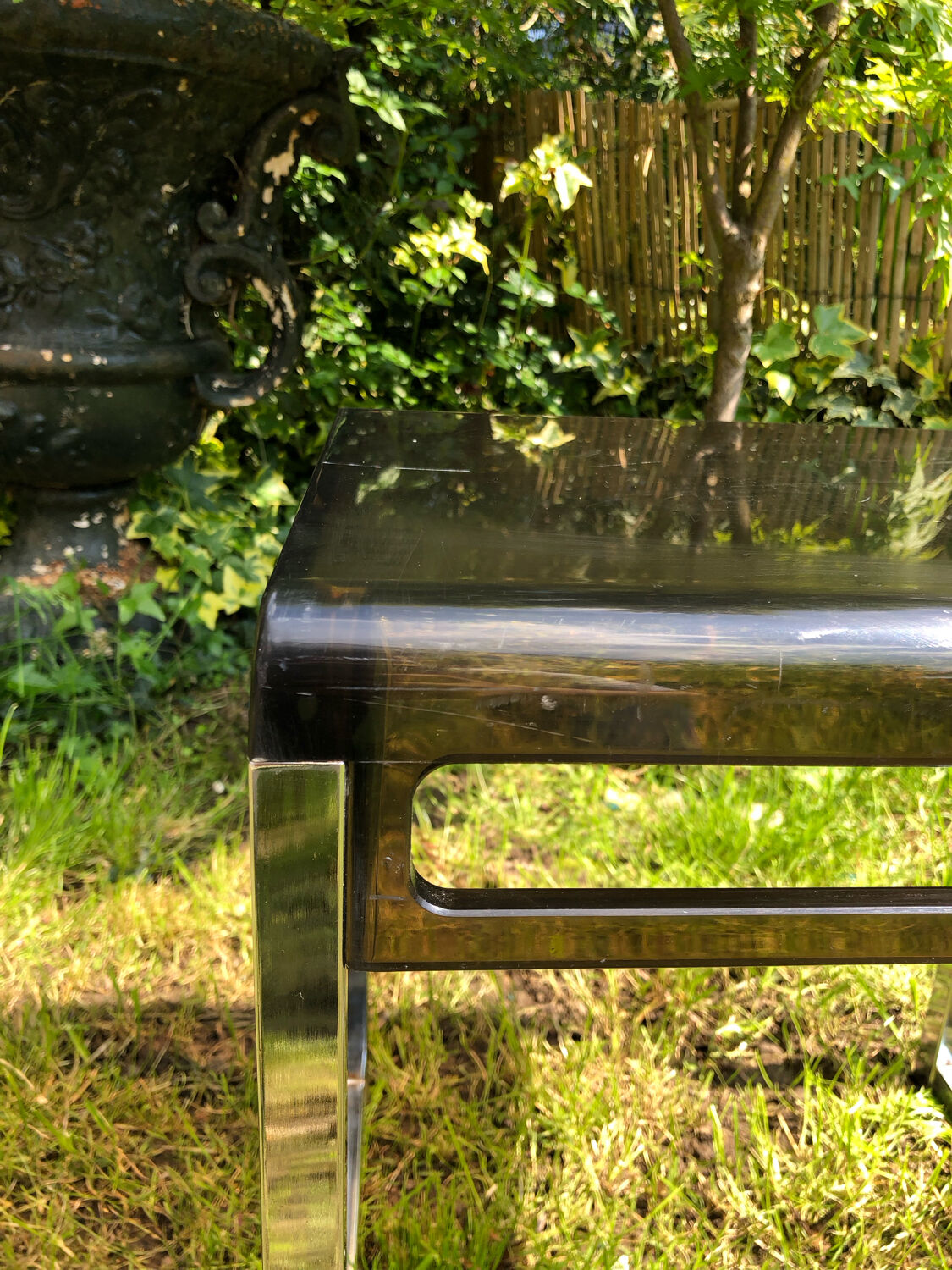 Design side table in plexiglas