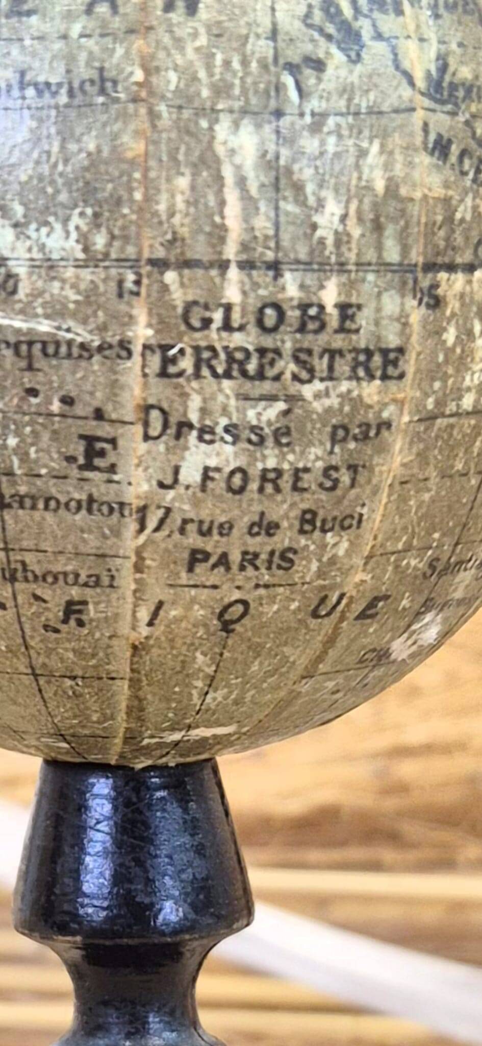 Old miniature globe