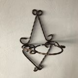 Wrought iron wall plant holder