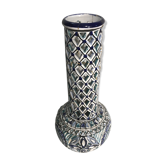 Former openwork vase painted glazed ceramics decoration vintage