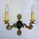 Empire bronze sconces with decorations of swans, palmettes and acanthus leaves