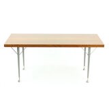 Coffee table in mahagony and metal, Czechoslovakia 1970