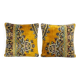 Set of 2 vintage velvet cushion covers 51x51 cm
