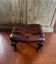 Vintage 1970s Chesterfield red leather footrest