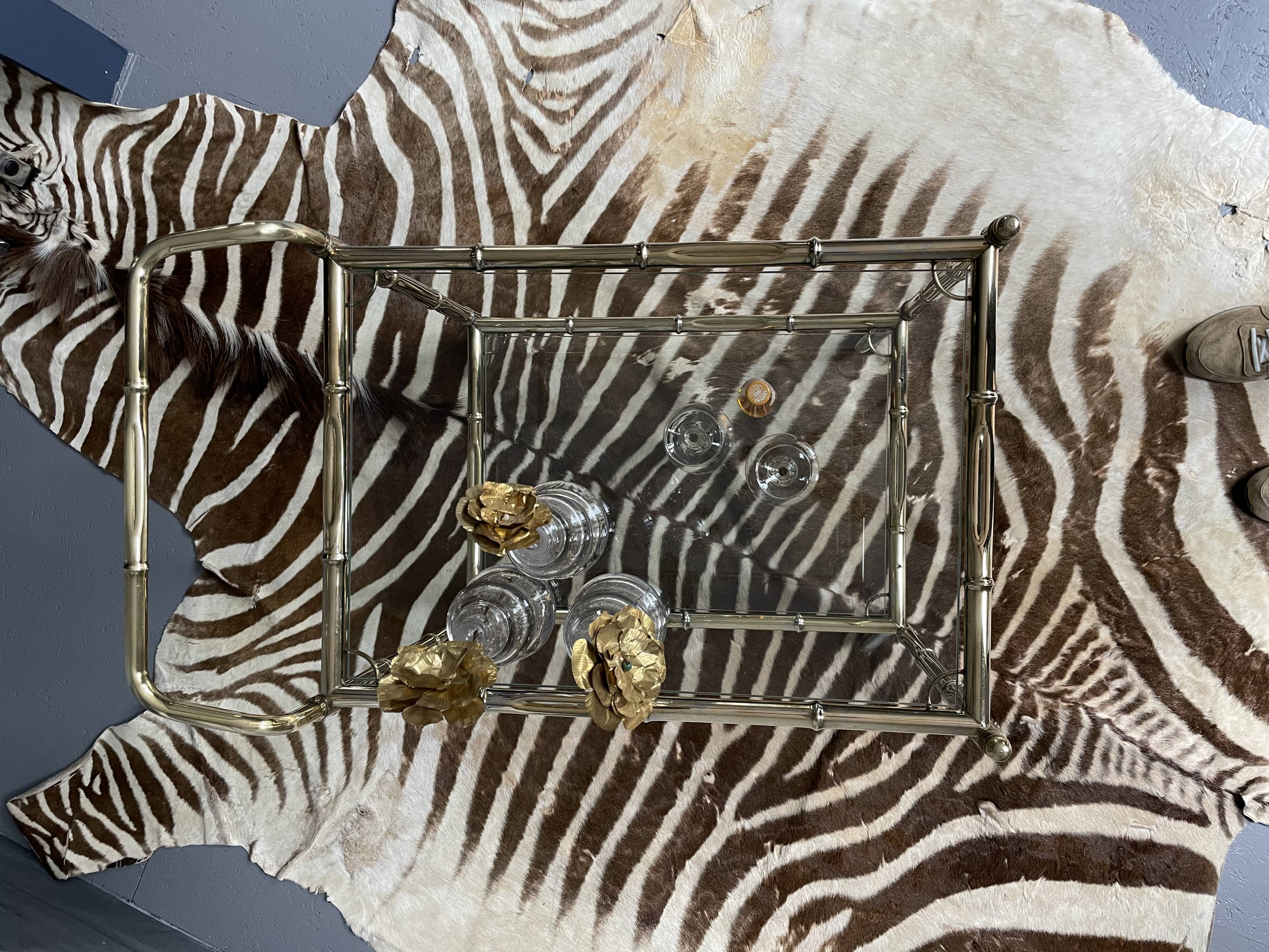 Vintage Golden Bar Cart