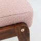 Vintage pink boucle tabouret modern design set of 2