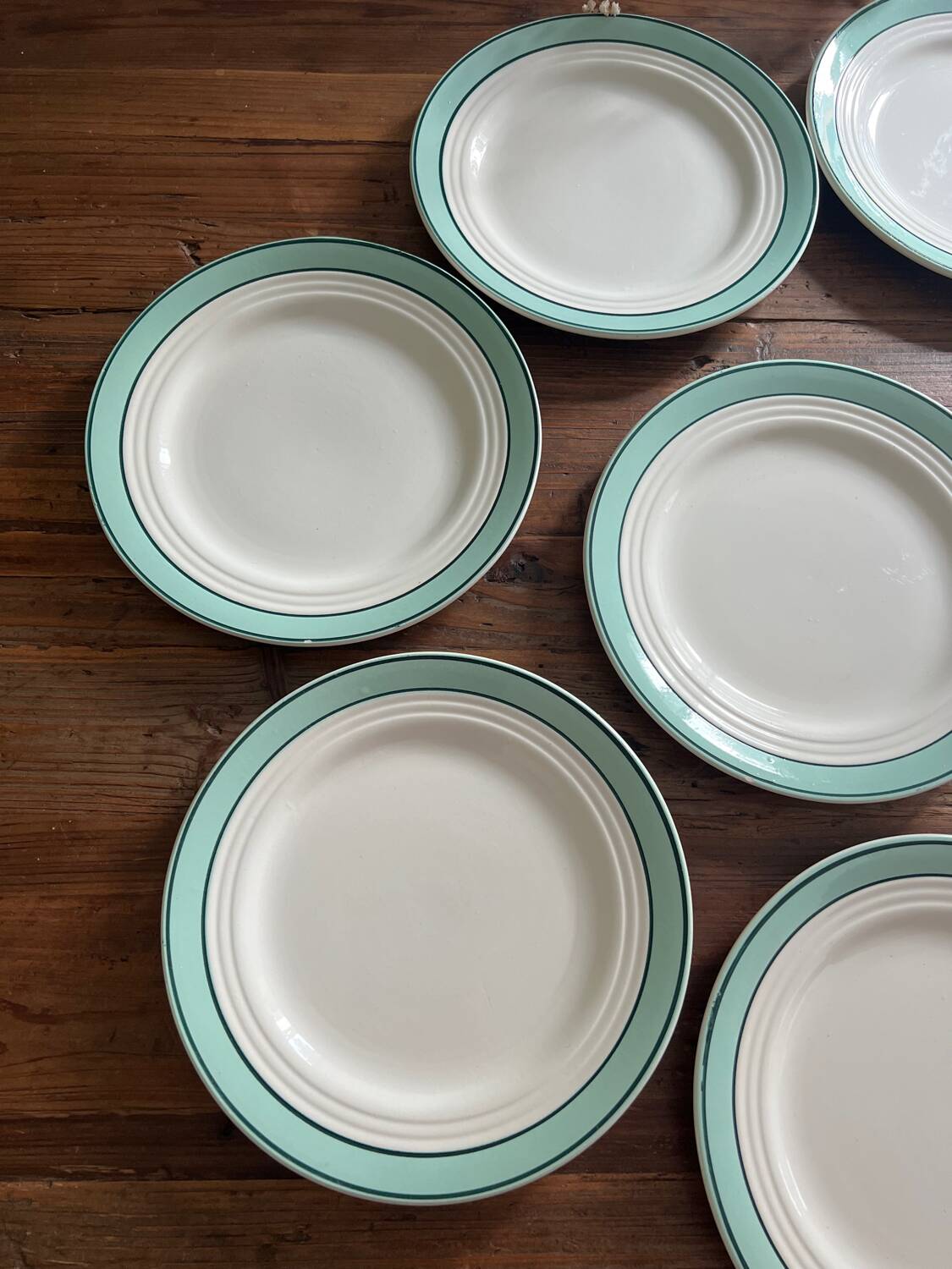 10 vintage flat plates Amanda Ceranord France