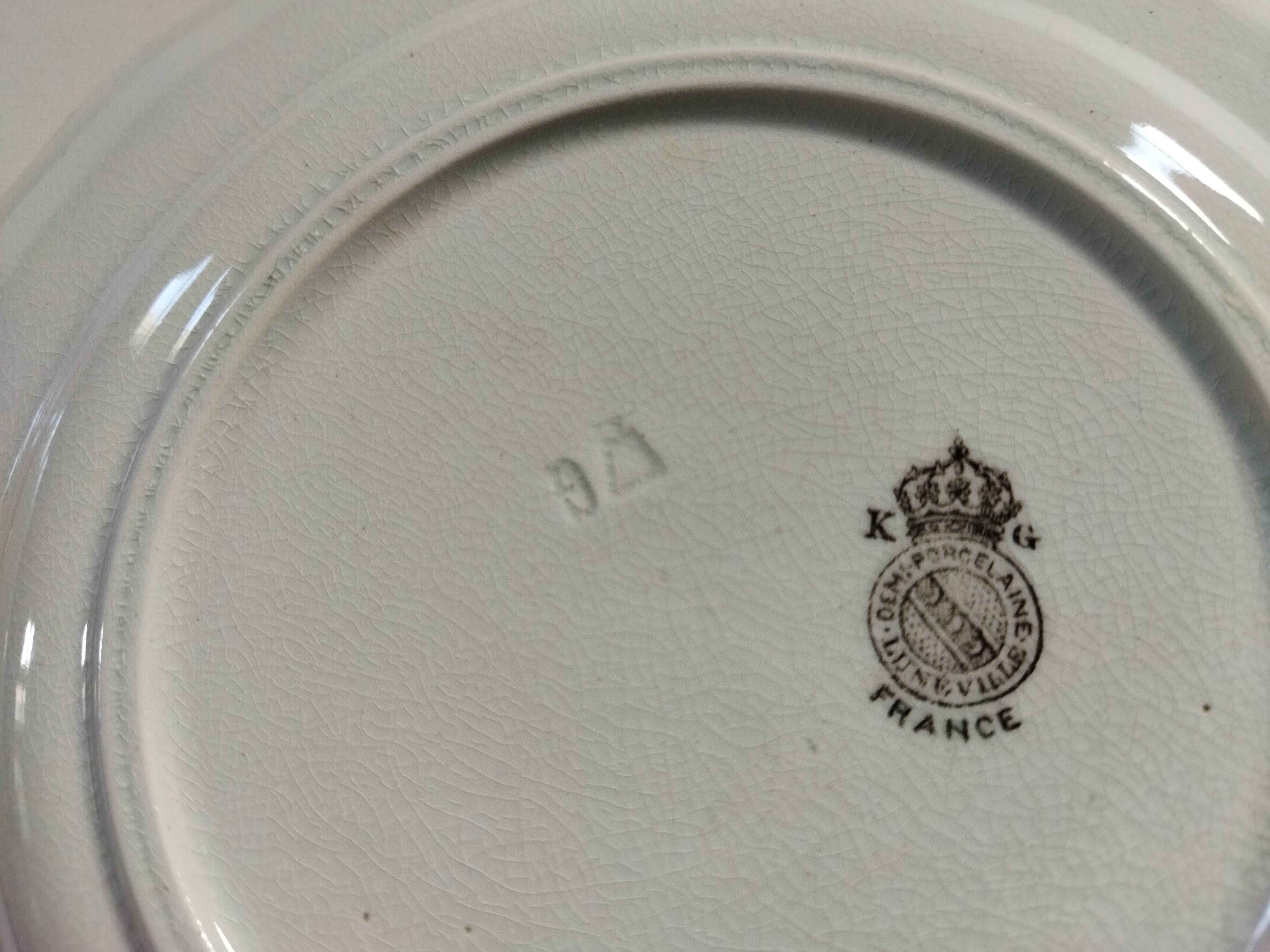 K&G Lunéville dessert plates